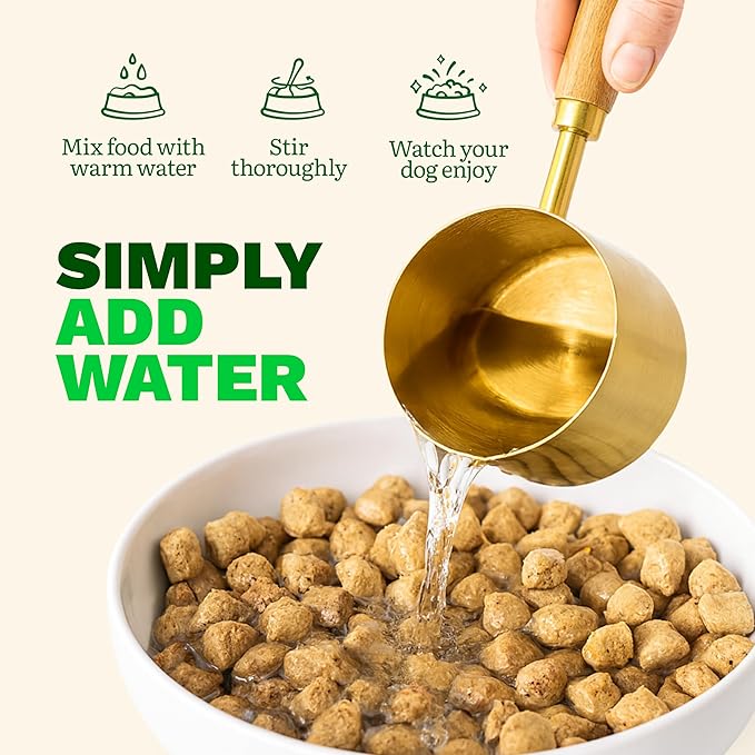 Get Joy Freeze Dried Raw Beef Meal, High Protein Grain Free, Dry Dog Food Meal Mixer and Topper, with Probiotics for Gut Health, Made with 100% USDA Organ Meat, for All Breeds and Ages, 32oz Bag