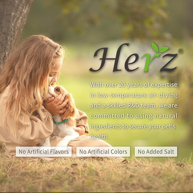 Herz Air-Dried Dog Food Chicken & Duck Liver Recipe 2.2 lb, All-Natural, High-Protein, Grain-Free, Limited Ingredients, Complete & Balanced, Premium Canine Cuisine