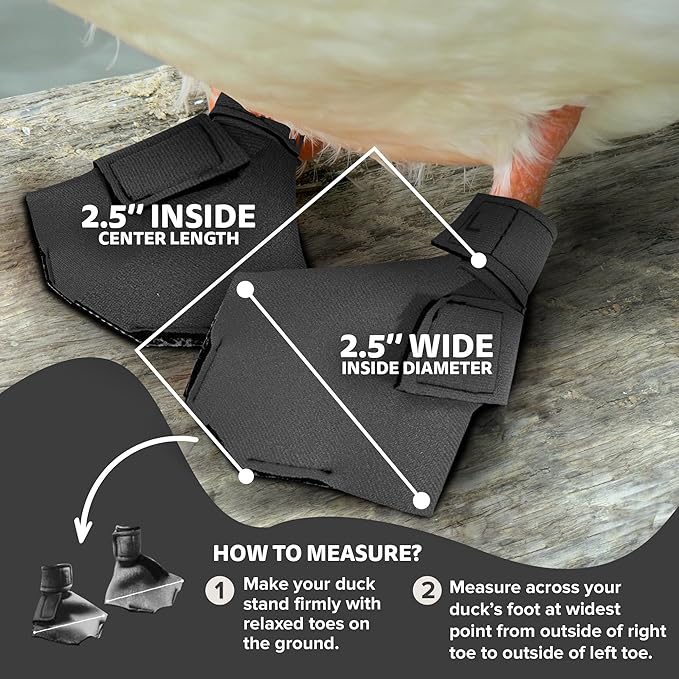 Duck Shoes for Injured Feet – Protective Neoprene Footwear for Ducks, Protective Shoes for Birds with Injured feet, Bumblefoot Relief - Small, 2.5’’ Max. Inside Width - Gray