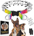 PetJett Prong Collar for Dogs - Choke Collar for Dogs, Pinch Collar for Dog Adjustable No Pull Safety Dog Training Collar for Small Medium Large Breed - Durable Stainless Steel Metal Choker Chain