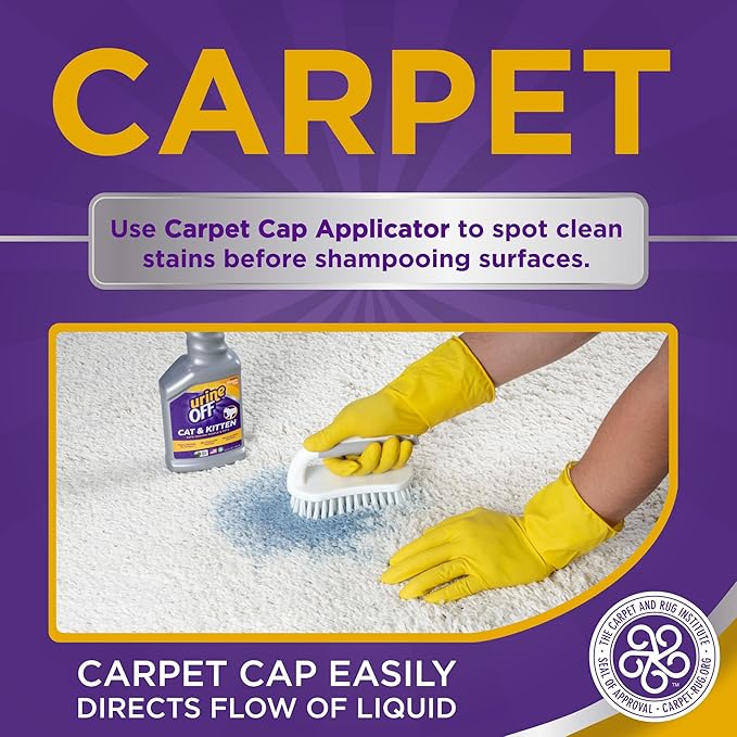 urineOFF Kitten & Cat Odor & Stain Remover | Fresh Scent Carpet Cleaner Spray | Bio Enzymatic Stain & Urine Odor Eliminator | Pet Safe Cleaner | 16.9 oz.