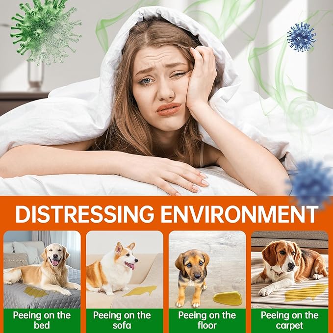 Dog Pee Spray & NO-GO Spray, Indoor & Outdoor Deterrent Spray, Potty Training Spray for Dogs & Cats, Stops Unwanted Chewing, Easy-to-Use Training Set, 3.38 Fl Oz (100ml)