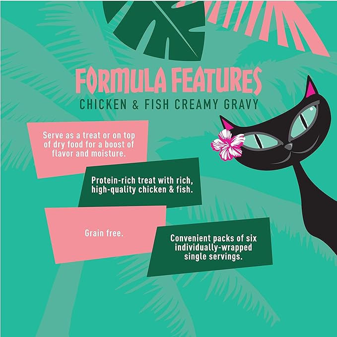Tiki Cat Stix Wet Treats, Grain Free Lickable Mousse with Chicken & Shrimp in Creamy Gravy 6 Count (Pack of 1)
