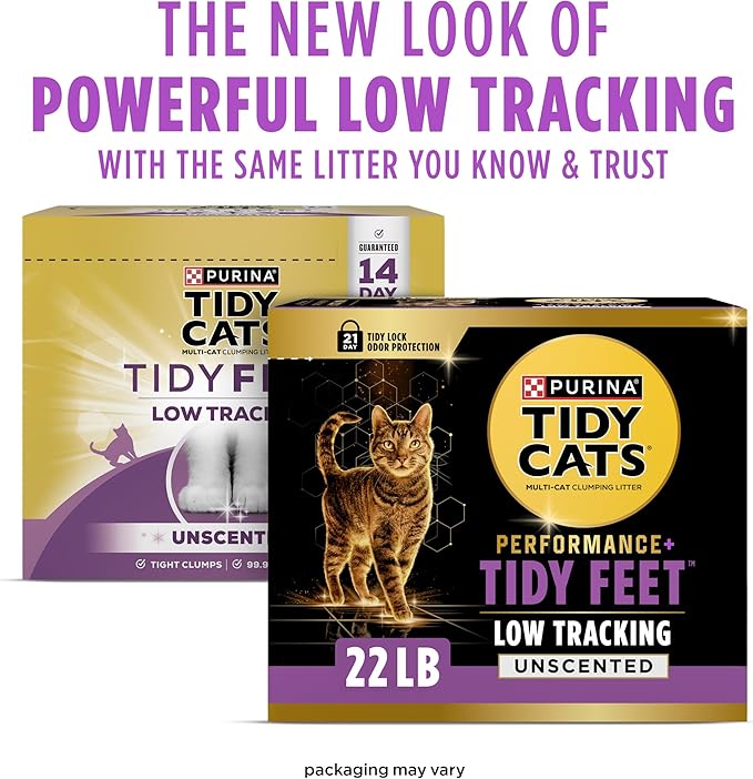 Purina Tidy Cats Performance Plus Tidy Feet Low Tracking Unscented Clumping Multi Cat Litter - 22 lb box