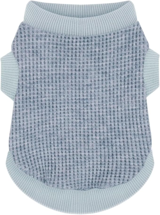 Cozy and Functional Dog Shirts for Small Puppies: Stretchable Blue Attire with Easy-On Design, Ideal for Chihuahuas and Yorkies - Enhance Comfort and Playfulness on Chill Days XX-Small