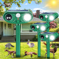 2026 Solar Ultrasonic Animal Repellent Sonic Fortress Pro Raccoon Repellent Cat Repeller Deer Deterrent with Flash Light Motion Sensor to Keep Squirrel Rabbit Dog Skunk Out of Garden Yard(4Pack)
