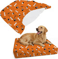 DUKE&LEFTY Furever Pet Dog Bed Slipcover-Stretch Soft Petbed Cover-Universal-Easy to Remove (Zipper Free)-Halloween/Large
