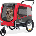Tiggo Veelar Sports Pets Large Dog Bike Trailer & Stroller for Medium,Large Dog or Multiple Small Dogs, Pet Stroller for Dogs Up to 78 lbs, Parking Brakes, Low Center of Gravity