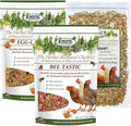 Exotic Nutrition Chicken Herb 3 Pack Healthy All-Natural Chicken Treat - Dried Insects, Flowers, Herbs Wheat Berries & Bee Pollen - Promotes Healthy Chickens & Eggs