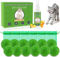 Cat Repellent Balls & Spray, Dog Repellent Outdoor & Indoor, Natural Peppermint Oil Cat & Dog Deterrent Spray 60ml, 12 Pack Natural Essential Oil Ball, Keep Cats Away from Yard, Furniture