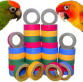 36 Pcs Chew Bagels Bird Toys for Parrots Durable Cardboard BrioChew 0.3in“ Thick Chewing Shredding Foraging Foot for Medium & Large Parrot Amazons Mini Macaws African Greys Cockatoos Eclectus Senegal