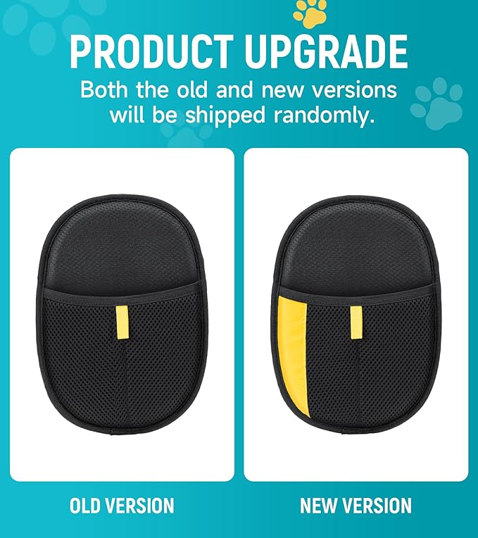 Pet Hair Removal Glove for Dogs & Cats - Upgraded Reusable Electrostatic Pet Hair Glove, Pet Hair Remover Tool for Laundry, Couch, Carpet & Car Seat, Gentle Grooming Mitt (2PCS-BlackBlue)