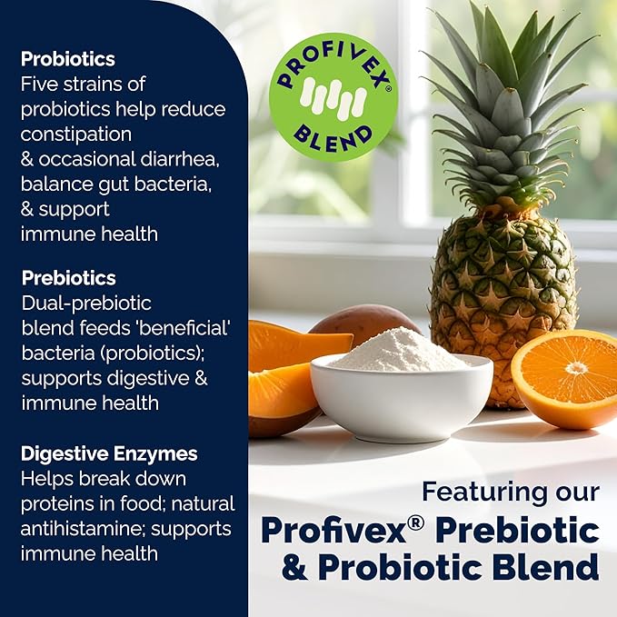 Vetnique Glandex Daily Probiotics for Dogs with Prebiotics to Support Gut Health with Fiber and Digestive Enzymes, Dog Probiotic Chews or Powders (120ct Chews, Bacon Chews)