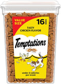 Temptations Cat Treats Classic Crunchy and Soft Cat Treats, Tasty Chicken Flavor, 16 oz. Tub