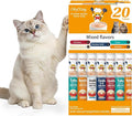 Cat Treats Lickable | Grain-Free Cat Food Toppers, High Protein | Creamy Puree Squeeze Ups with Vitamin E & Taurine, Digestible Formula | 0.5 oz. Each Tube, Chicken & Seafood Mix Variety | 20 Tubes