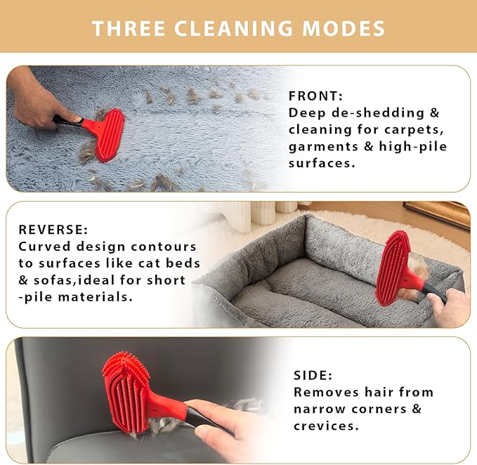 Pet Hair Removal Tool for Dog and Cat,Pet Hair Remover Removes Fur and Lint from Couch,Carpet,Cat Tree Tower Bed,Car Interiors,Rug,Mat,Coat,and Various Furniture,Silicone Material,Reusable,2 Pack