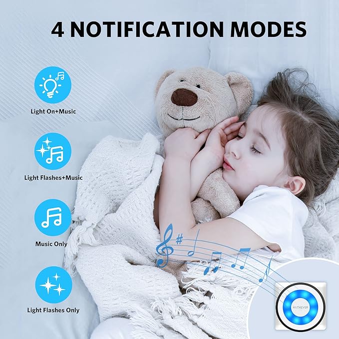 Add-On Wireless Dog Bell Receiver, 1000 Feet Range with 4 Notification Modes, 20 Melodies & 4 Volume Levels