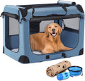 Petprsco Soft Collapsible Dog Crate, 40 inch Portable Dog Crates for Large Dogs, XL Dog Crate for Travel, 3 Door Foldable Pet Kennel with Durable Mesh Windows Indoor & Outside