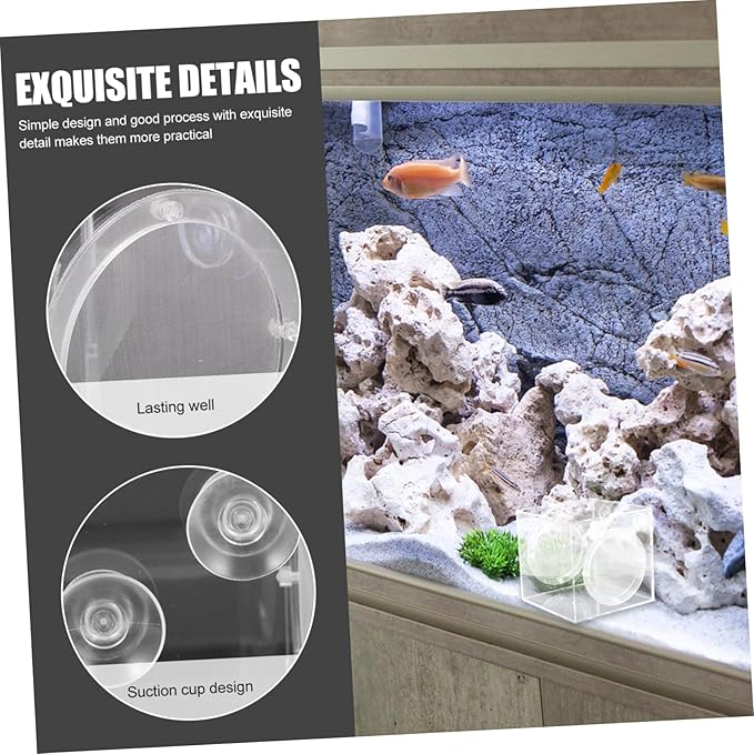 ibasenice Fish Isolation Box for Aquarium Practical Fish Tank Incubator Box for Guppy and Shrimp Breeding Lightweight Easy to Install Cups for Protecting Newborns and Eggs