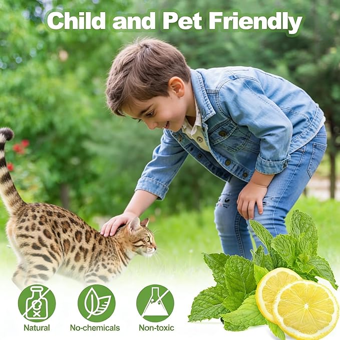 Cat Deterrent Balls 10 Pack, Natural Humane, Indoor Outdoor Repellent for Yard Garden Lawn Prevent Scratch and Chew (Green)