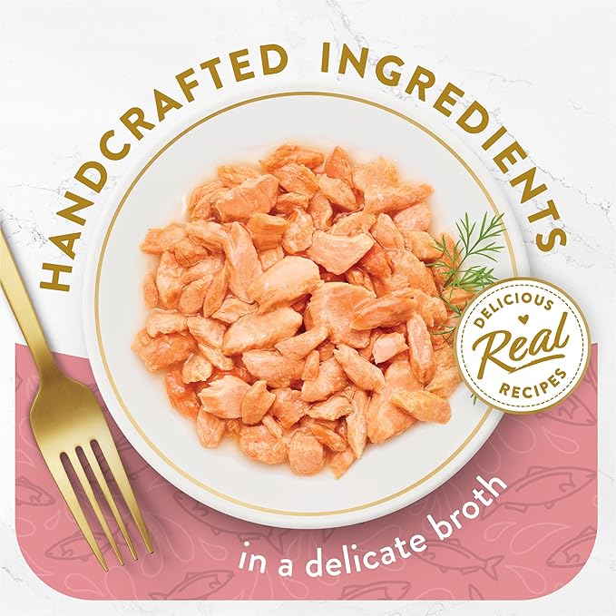 Purina Fancy Feast Appetizers Lickable Grain Free Wet Cat Food Topper Wild Alaskan Salmon Appetizer - (Pack of 10) 1.1 oz. Trays