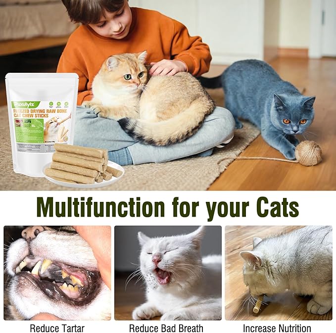 Freezed Drying 100g Cat Chew Sticks Quail Flavor, Cat Teething Sticks for Teeth Cleaning Dental Care, Cats Chew Toys for Fresh Breath