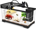 GOZILLA Aquatic Turtle Tank+Lamp+Filter Kit, Upgrade PC Turtle Tank Kit with Adjustable 360°Lamp & Filter,Reptile Habitat Lid,Hanging Platform for Small Reptiles.(19.68× 9.52× 9.44''/Large-Black)