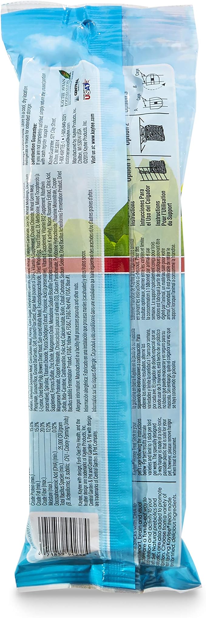 Kaytee Treat Stick Honey Flavor - Parrot 7 oz