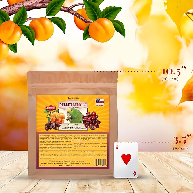 LAFEBER'S Pellet-Berries Pet Bird Food, Made with Non-GMO and Human-Grade Ingredients, for Parrots, 2.75 lb