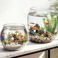 2 Pcs 4 Gallon & 1 Gallon Plastic Fish Bowl Large Round Clear Betta Aquarium Fish Tank Shatterproof Goldfish Bowl Hydroponic Planter Multi-use Container for Terrarium Flower Vase Centerpiece