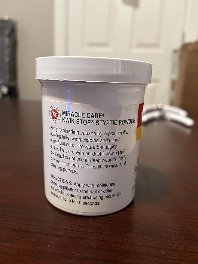GIMBORN Kwik Stop Styptic Powder Dog Cat & Bird Nail Care (Kwik Stop Powder - 6 oz)