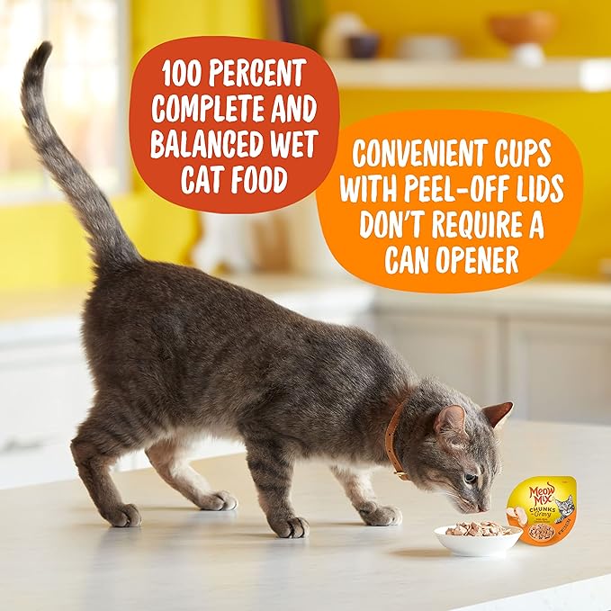 Meow Mix Chunks in Gravy Wet Cat Food, Chicken Breast, 2.75 Ounce (Pack of 12)