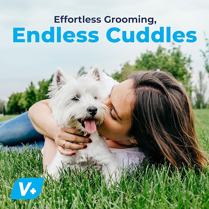 Vetnique Furbliss Hygienic Dog Grooming Wipes Cleansing Grooming & Deodorizing Hypoallergenic Pet Wipes with Natural Deodorizer 100ct (Unscented)