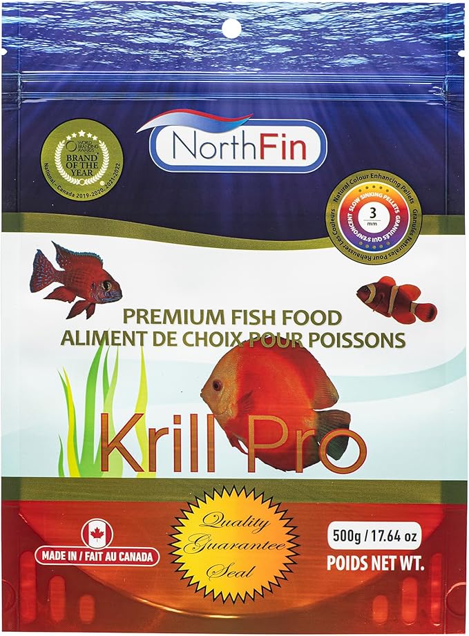 Northfin Fish Food Krill Formula Slow Sinking Pellets (3mm 250g)