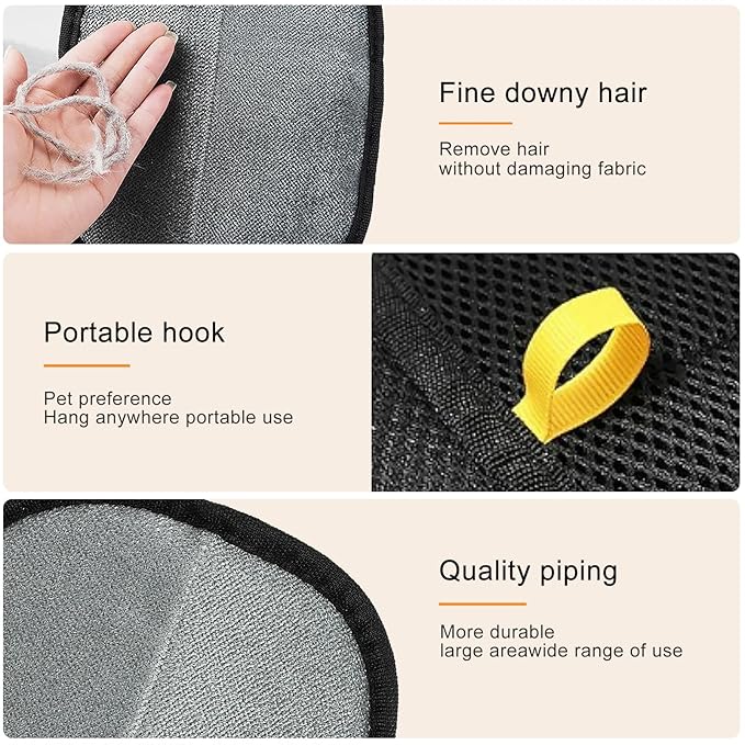 2 Pack Electrostatic Pet Hair Removal Gloves, Upgrade Magic Brush Pet Hair Remover Tool, Washable Reusable Cats and Dogs Grooming Gloves for Laundry, Couch, Car Seat, Furniture