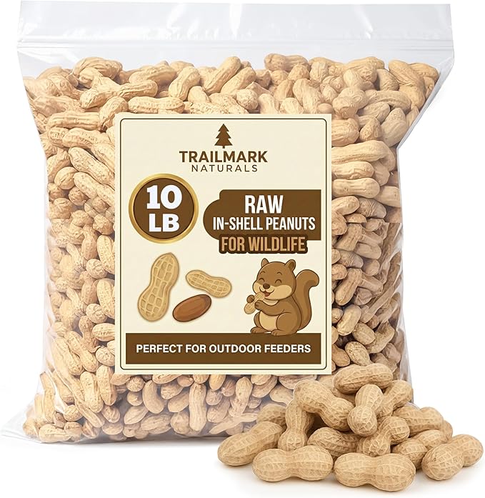 10 LB - Raw Peanuts For Squirrels, Raw In Shell Peanuts For Birds and Wildlife- Squirrel Food, Wild Bird Seed - Grown in The USA