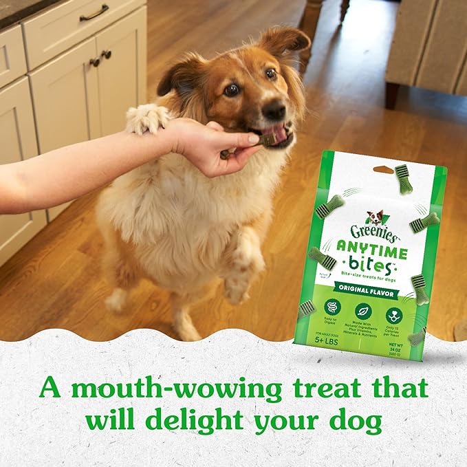 Greenies Anytime Bites Dog Treats, Original Flavor, Dog Training Treats, 24 oz. Bag