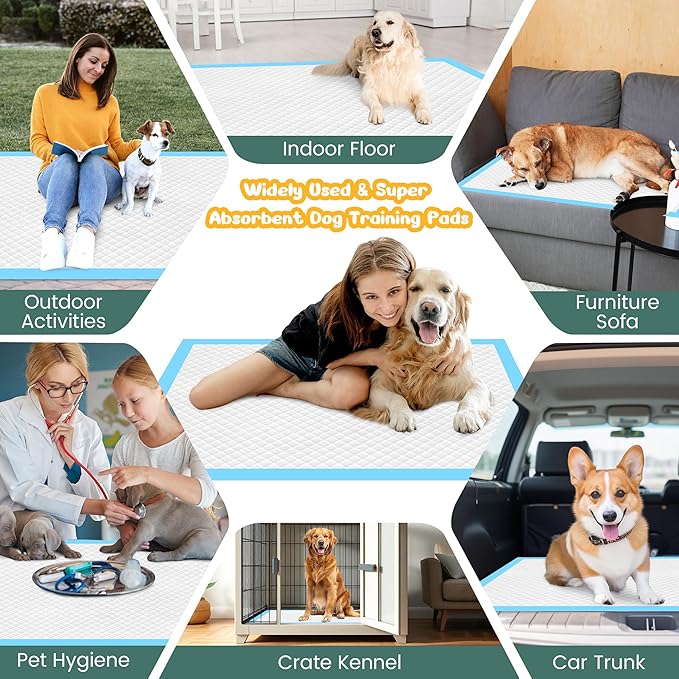 Extra Large Puppy Pads 28" x 34"-30 Count, Super Absorbent Dog Pee Pads Quick Drying Leak-Proof X-Large Dog Training Pads Disposable Training Pads for Dogs Puppies Cats