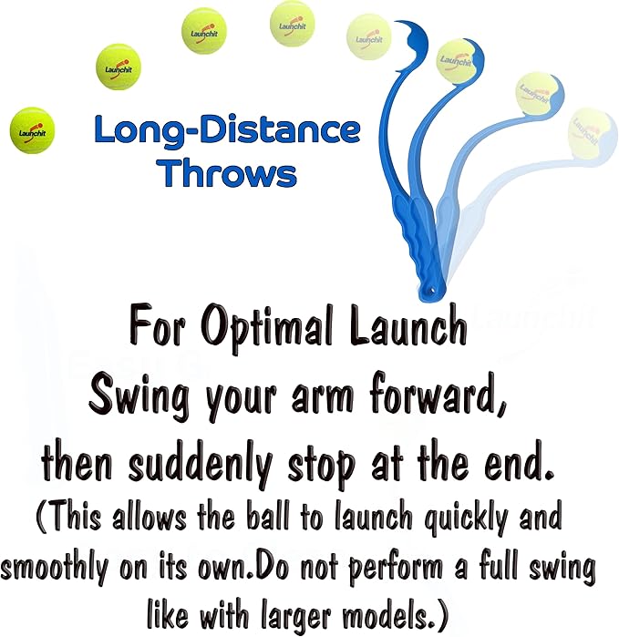 Dog Ball Thrower Launcher, Tennis Ball Launcher, for Small Large Dogs Compact Design 13.8" Stick with Medium 2.5" Red
