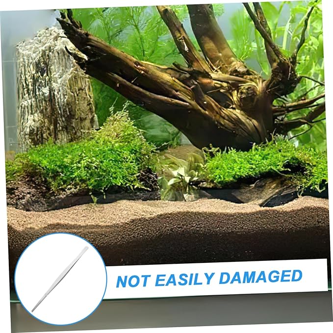 NOLITOY Aquatic Weed Tweezers Long Straight Stainless Steel for Aquarium Planting