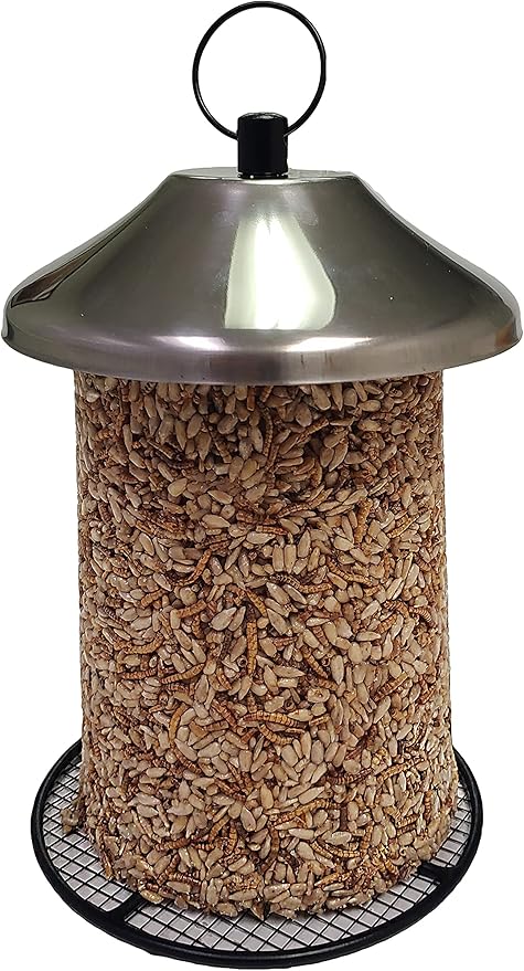 Songbird Treats Seed Towers| 4-5 lb Large Seed Log Towers for Wild Birds (Woodpecker Crunch)