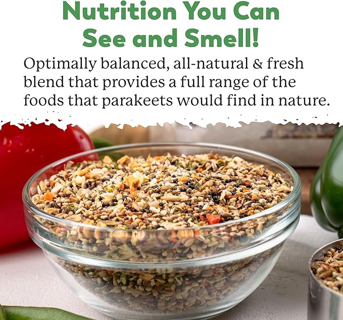 Dr. Harvey's Our Best Parakeet Food, Wholesome Seeds, Nuts, Fruits, and Vegetable Bird Feed for Budgies and Parakeets (4 Pounds/1.81 kg)