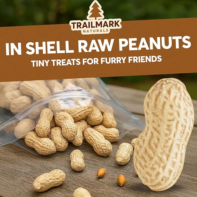 5 LB - Raw Peanuts For Squirrels, Raw In Shell Peanuts For Birds and Wildlife- Squirrel Food, Wild Bird Seed - Grown in The USA