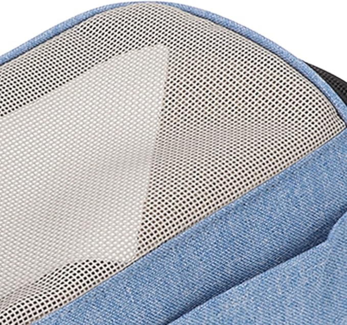 Transparent Bird Carrier Bag, Portable Lightweight Parrot Travel Cage with Ventilated Mesh and Rattan Weave for Cockatiels Parakeets Small Birds (Blue)
