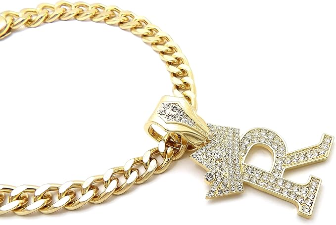 Initial Letter Cuban Chain Dog Chain Pet Chain Pet, Cat, Puppy Necklace (R, 26")