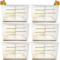 Lot of 6 Aviary Breeding Finch Aviary Canary Flight Bird Cage with Center Divider 24" x 16" x 16" (White)