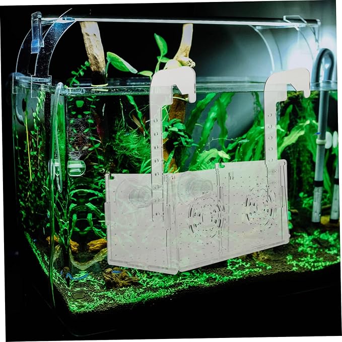 Milisten Aquarium Fish Breeding Box Acrylic Fish Tank Divider Suction Cups Lightweight Portable Safe