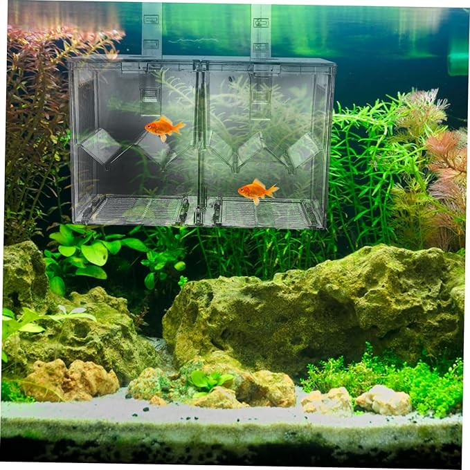 UPKOCH Aquarium Isolation Box for Fish Breeding Tank Hatchery Incubator Safe Separation Container for Juvenile Fish Easy to Clean Smooth Material Protects Fry