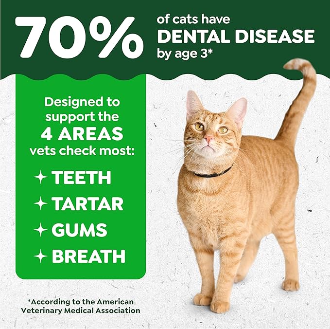 Greenies Cat Treats, Veterinarian-Recommended Adult Natural Dental Cat Treats, Tempting Tuna Flavor, 9.75 oz. Tub