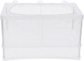 Aquarium Fish Breeder Box, Fish Isolation Box, Hatching Box, Juvenile Fish Spawning Incubator, Water Isolation Net Hatcher, Nylon Mesh Fish Fry Hatchery Breeder Box Separation Net（White L）